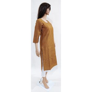 Women Cotton Kurta Inbuilt Padded Breast Cover Design 14