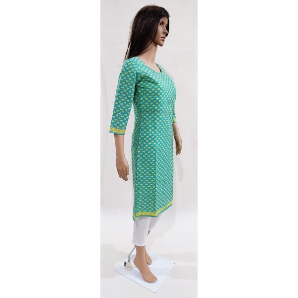 Women Cotton Kurta Inbuilt Padded Breast Cover Design 15