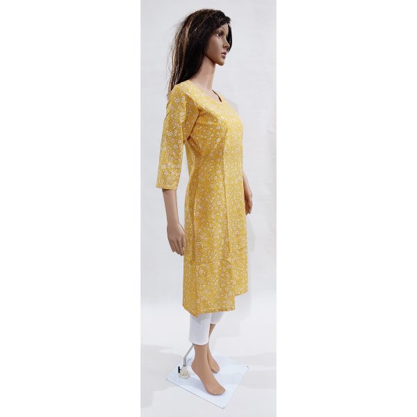 Women Cotton Kurta Inbuilt Padded Breast Cover Design 17