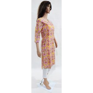 Women Cotton Kurta Inbuilt Padded Breast Cover Design 18