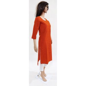 Women Cotton Kurta Inbuilt Padded Breast Cover Design 25