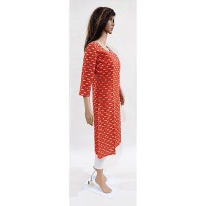Women Cotton Kurta Inbuilt Padded Breast Cover Design 26