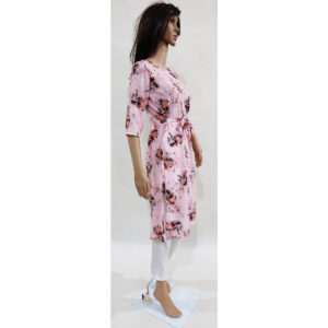Women Kurta Inbuilt Fabric Belt Design 34