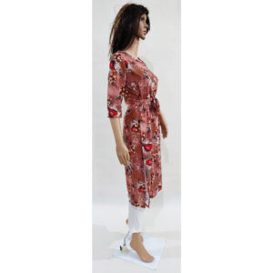 Women Kurta Inbuilt Fabric Belt Design 35