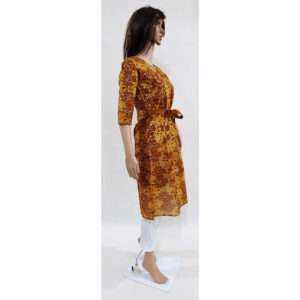 Women Kurta Inbuilt Fabric Belt Design 37