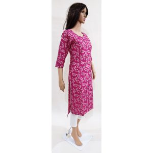 Women Cotton Kurta Inbuilt Padded Breast Cover Design 7