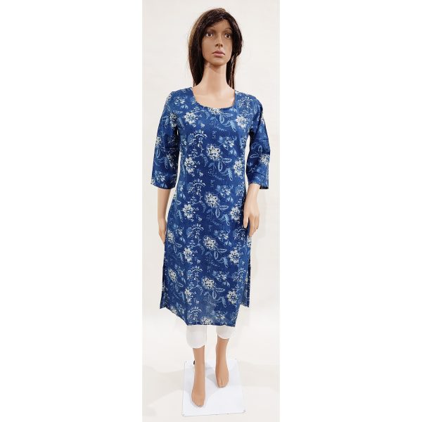 Women Cotton Kurta Inbuilt Padded Breast Cover Design 3 - Image 2