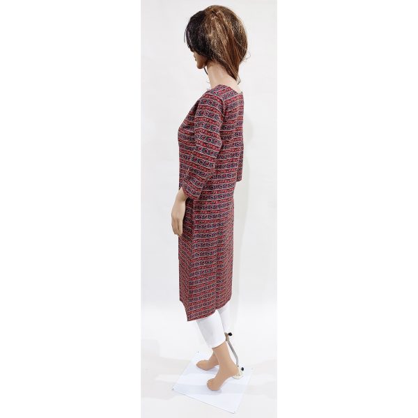 Women Cotton Kurta Inbuilt Padded Breast Cover Design 12 - Image 3
