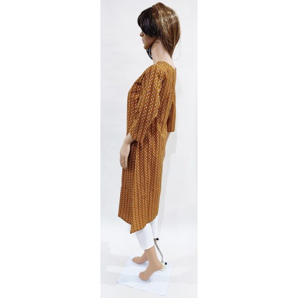 Women Cotton Kurta Inbuilt Padded Breast Cover Design 14 - Image 3
