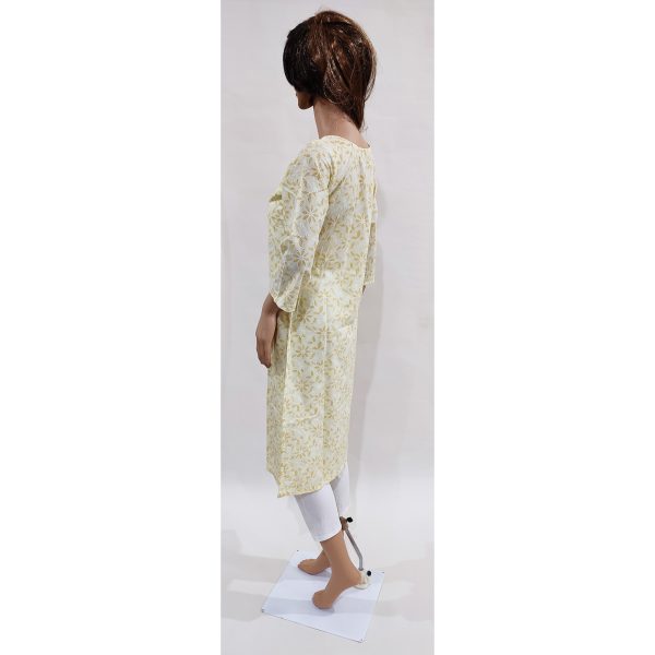 Women Cotton Kurta Inbuilt Padded Breast Cover Design 21 - Image 3