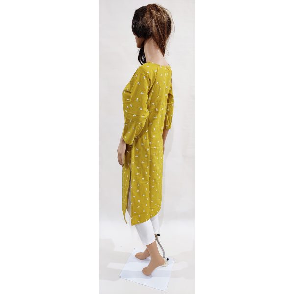 Women Cotton Linen Kurta Inbuilt Padded Breast Cover Design 23 - Image 3