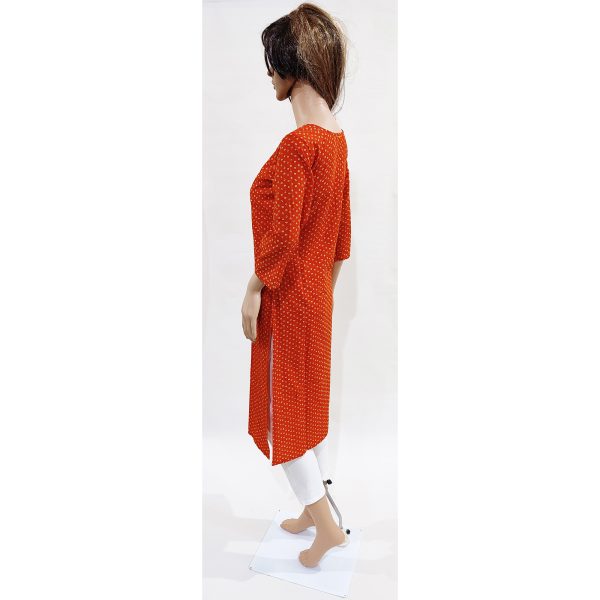 Women Cotton Kurta Inbuilt Padded Breast Cover Design 25 - Image 3