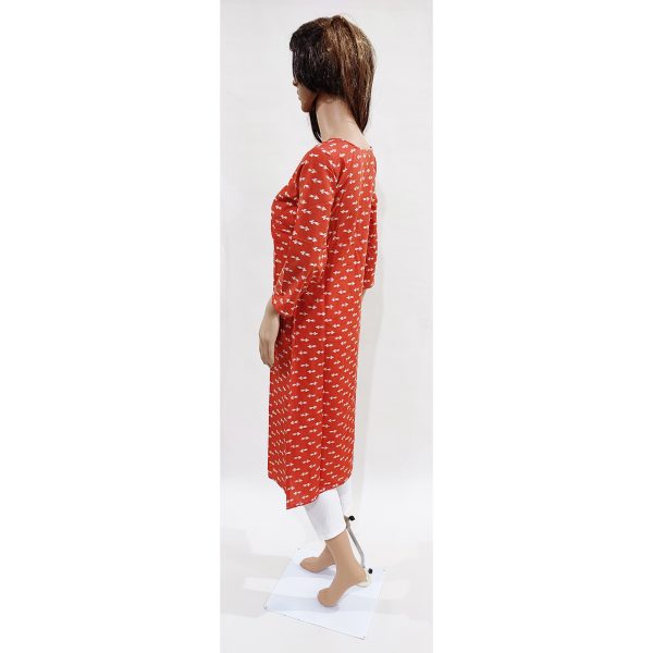 Women Cotton Kurta Inbuilt Padded Breast Cover Design 26 - Image 3