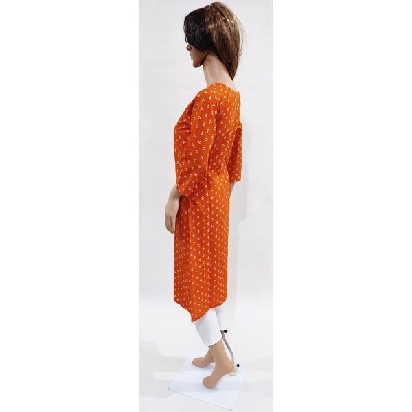 Women Cotton Kurta Inbuilt Padded Breast Cover Design 27 - Image 3