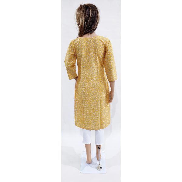 Women Cotton Kurta Inbuilt Padded Breast Cover Design 17 - Image 4