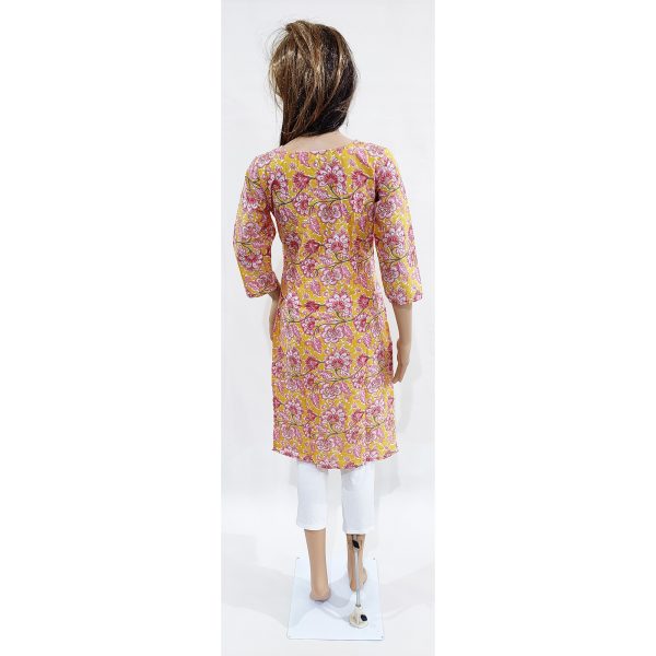 Women Cotton Kurta Inbuilt Padded Breast Cover Design 18 - Image 4