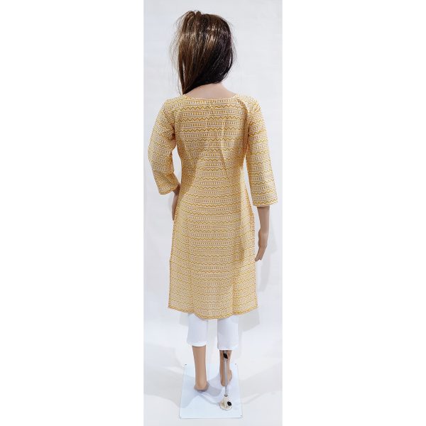 Women Cotton Kurta Inbuilt Padded Breast Cover Design 20 - Image 4