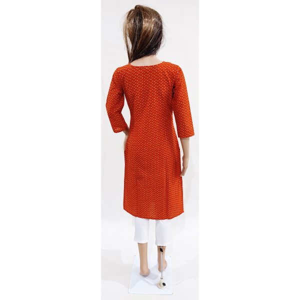Women Cotton Kurta Inbuilt Padded Breast Cover Design 25 - Image 4