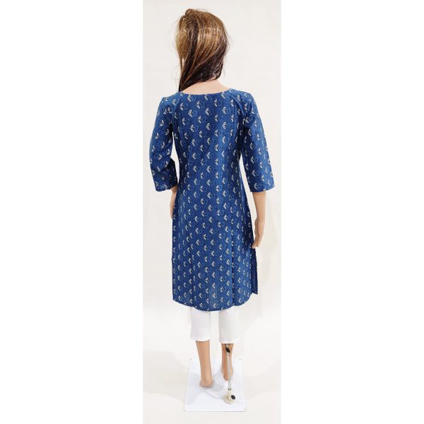 Women Cotton Kurta Inbuilt Padded Breast Cover Design 1 - Image 4