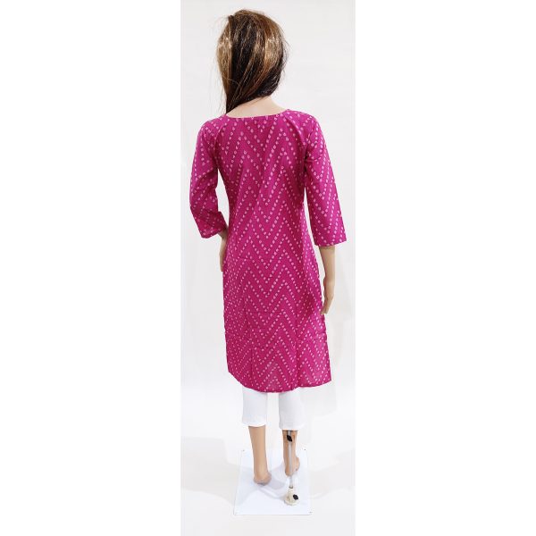 Women Cotton Kurta Inbuilt Padded Breast Cover Design 8 - Image 4