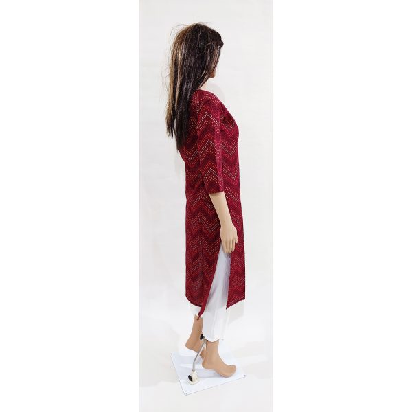 Women Cotton Kurta Inbuilt Padded Breast Cover Design 11 - Image 5