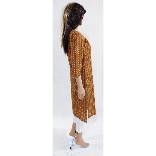 Women Cotton Kurta Inbuilt Padded Breast Cover Design 14 - Image 5
