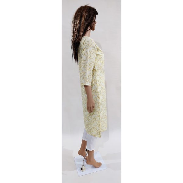 Women Cotton Kurta Inbuilt Padded Breast Cover Design 21 - Image 5