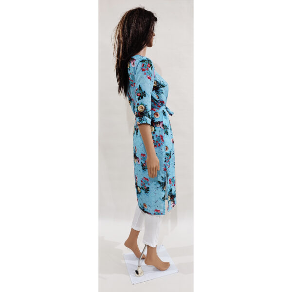 Women Kurta Inbuilt Fabric Belt Design 30 - Image 5