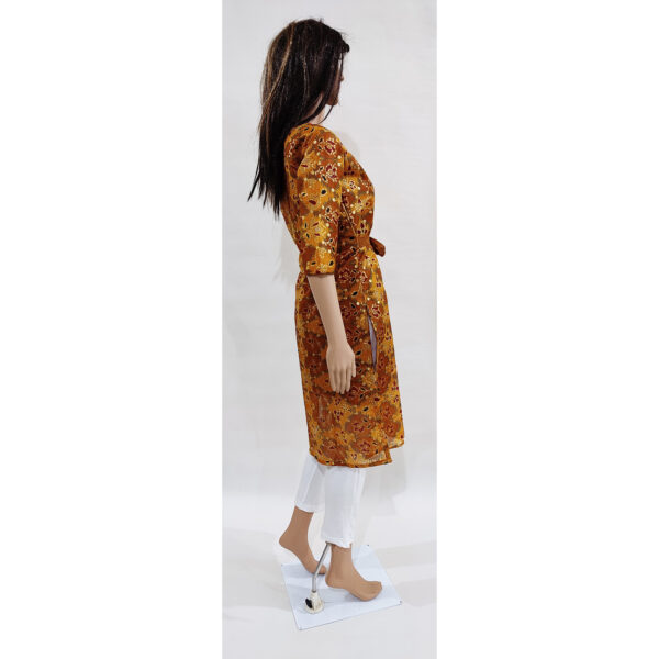 Women Kurta Inbuilt Fabric Belt Design 37 - Image 5