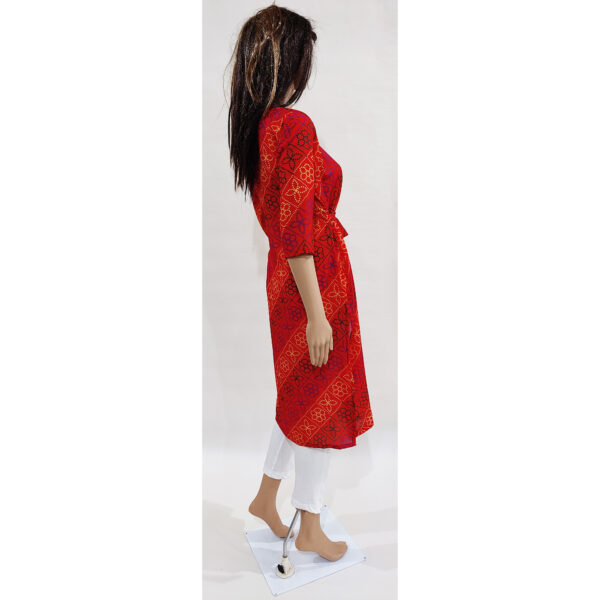 Women Kurta Inbuilt Fabric Belt Design 39 - Image 5