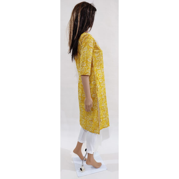 Women Cotton Kurta Gold Foil Design 43 - Image 5