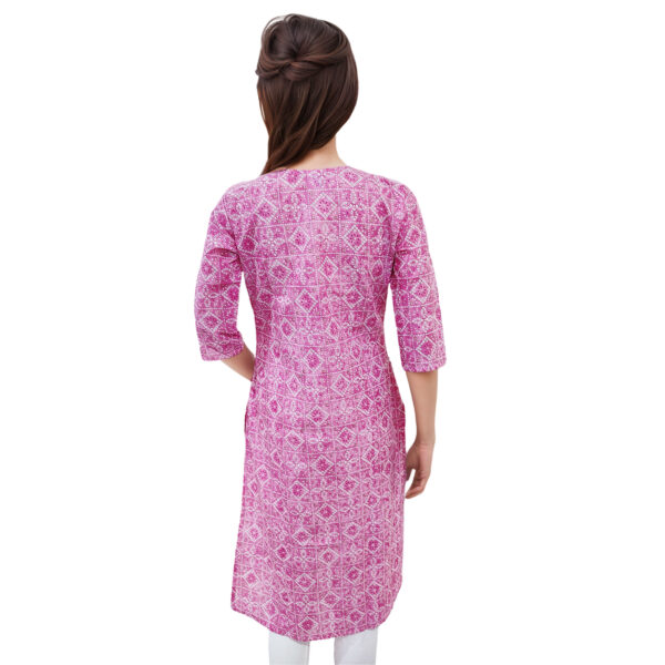 Women Cotton Kurta Gold Foil Design 83 - Image 2