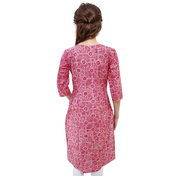 Women Cotton Kurta Gold Foil Design 84 - Image 2