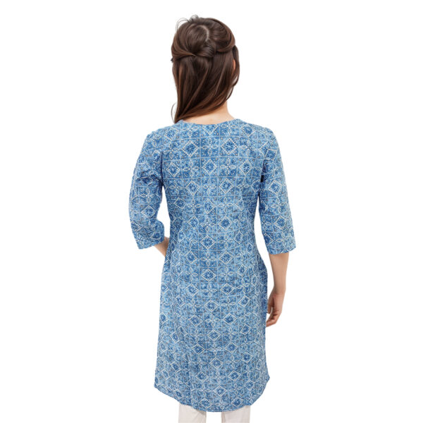 Women Cotton Kurta Gold Foil Design 86 - Image 2