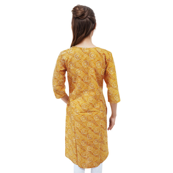 Women Cotton Kurta Gold Foil Design 88 - Image 2