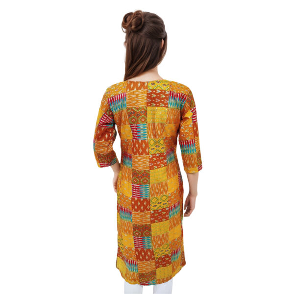 Women Cotton Kurta Gold Foil Design 89 - Image 2