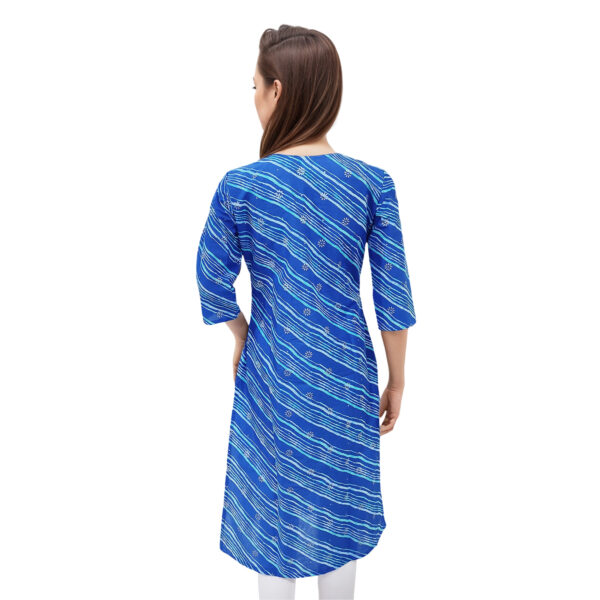 Women Cotton Kurta Silver Foil Design 93 - Image 2