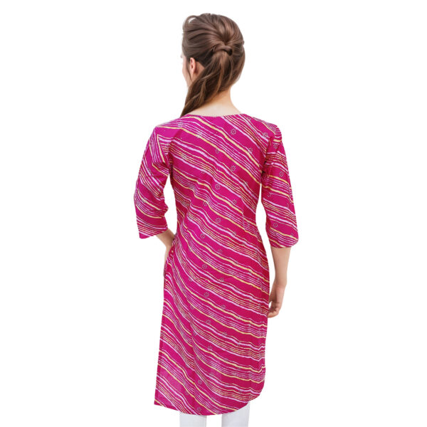 Women Cotton Kurta Silver Foil Design 97 - Image 2