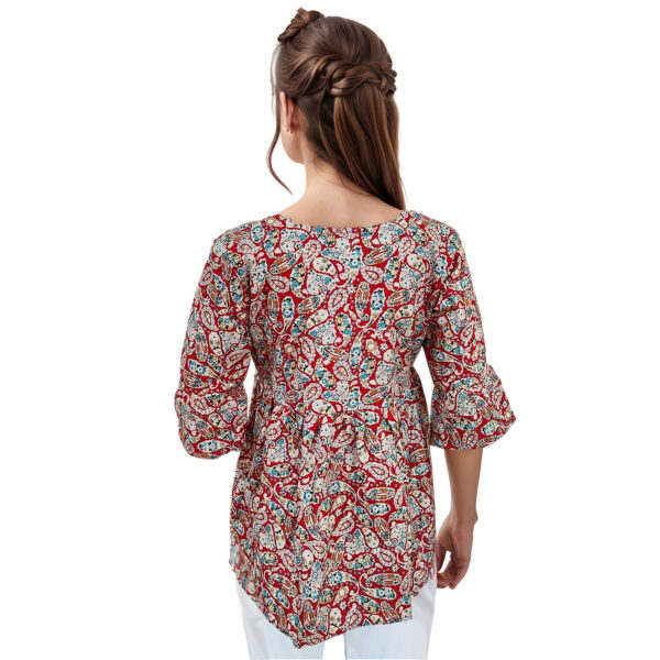 Women Rayon Top Gold Foil Design 28 - Image 2