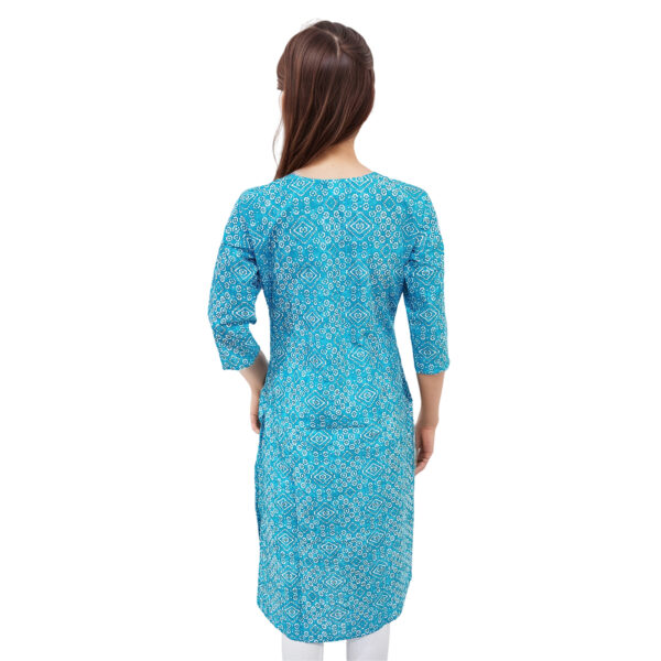 Women Cotton Kurta Gold Foil Design 80 - Image 2