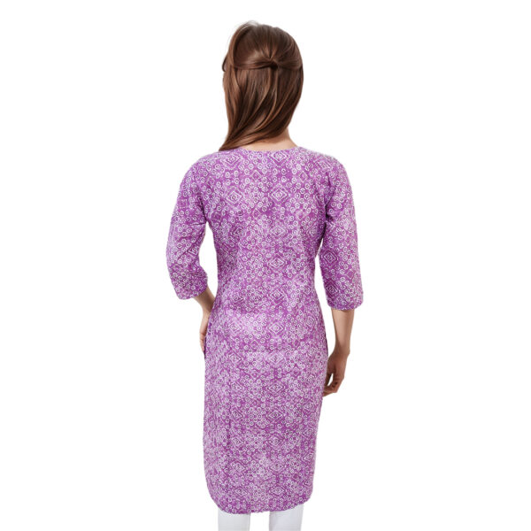 Women Cotton Kurta Gold Foil Design 81 - Image 2