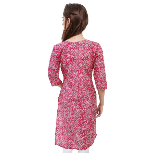 Women Cotton Kurta Gold Foil Design 82 - Image 2