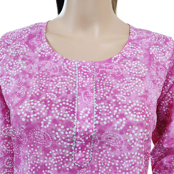Women Cotton Kurta Gold Foil Design 87 - Image 3