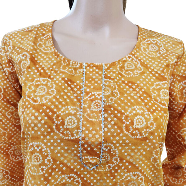 Women Cotton Kurta Gold Foil Design 88 - Image 3