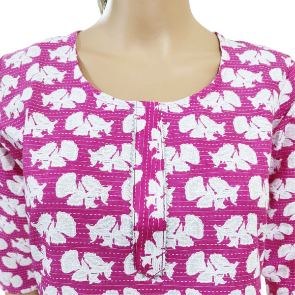 Women Cotton Kurta Kantha Design 100 - Image 3