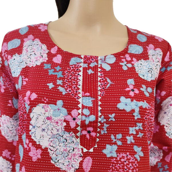 Women Cotton Kurta Kantha Design 101 - Image 3
