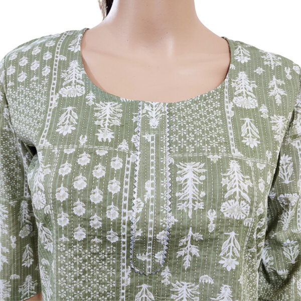 Women Cotton Kurta Kantha Design 103 - Image 3