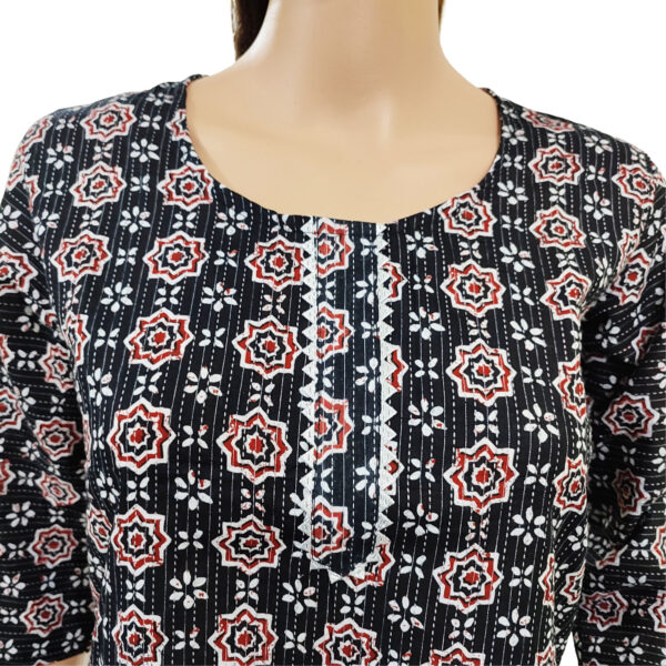 Women Cotton Kurta Kantha Design 107 - Image 3