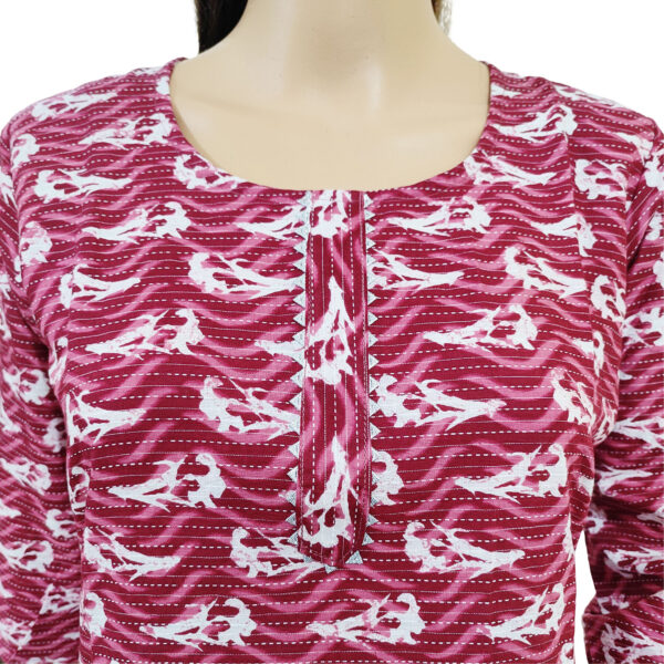 Women Cotton Kurta Kantha Design 109 - Image 3