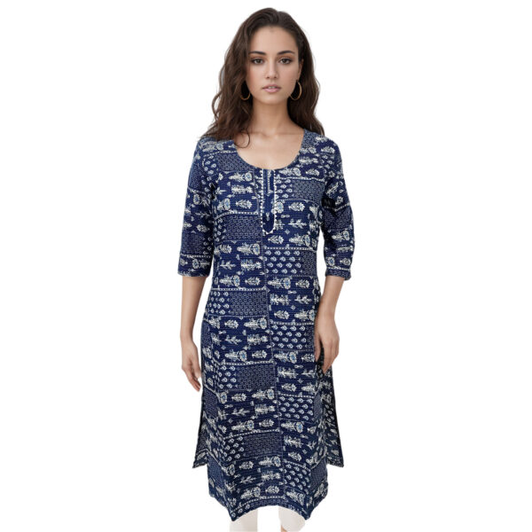 Women Cotton Kurta Kantha Design 99
